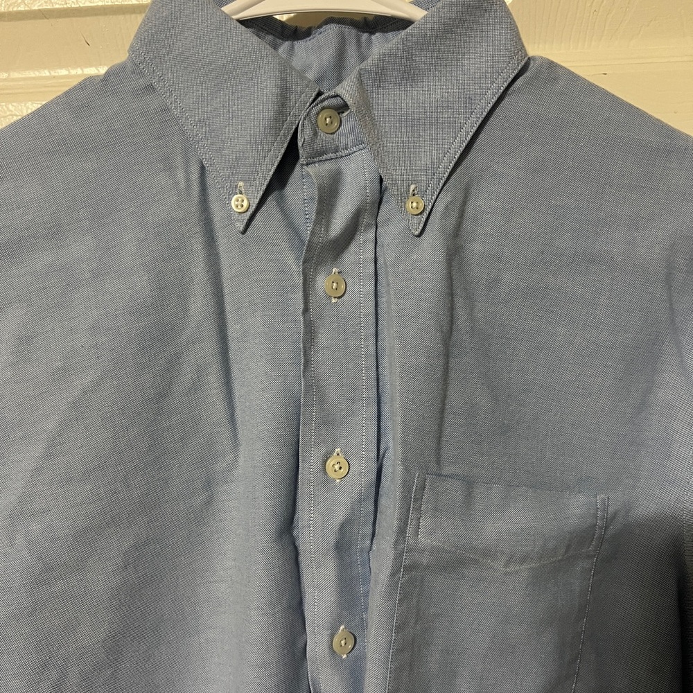 Lands' End Light Blue Casual Button-Down Shirt